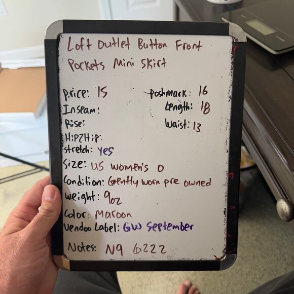 Loft Outlet Button Front Pockets Mini Skirt US Women's 0 - Picture 5 of 5